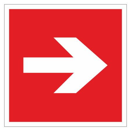 Знак безопасности Направляющая стрелка (F01-01)